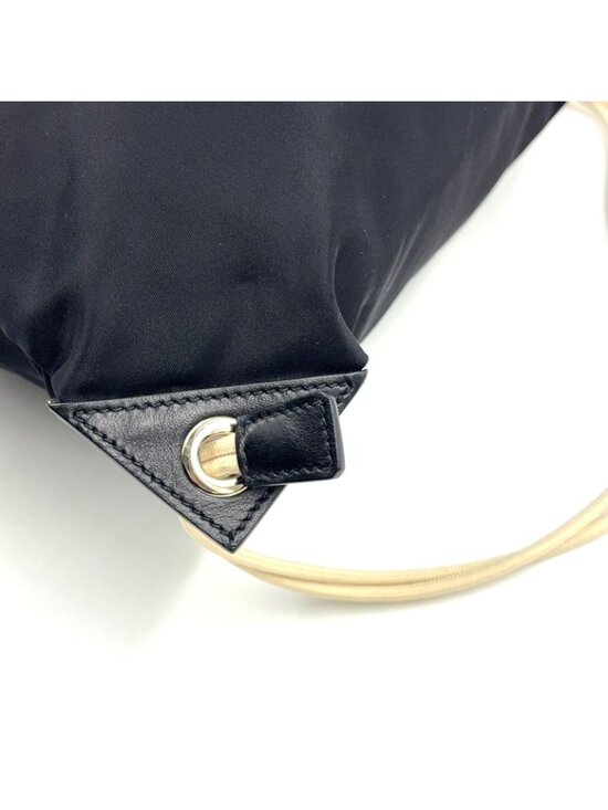 Prada Tessuto Leather Nylon Black Backpack Silver main image 9